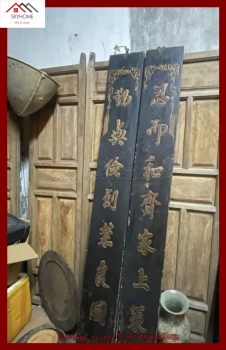 Hoành phi câu đối thờ chữ Nhẫn nhi hòa tề- Cần dữ kiệm sáng